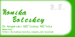 monika bolcskey business card